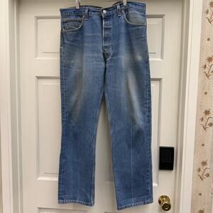 Vintage 90s Levi's 501 Men's Denim Jeans 36x32 Red Tab Workwear Classic